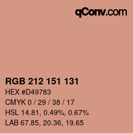 Farbcode: RGB 212 151 131 | qconv.com