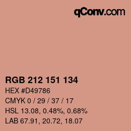 Color code: RGB 212 151 134 | qconv.com