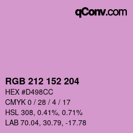 Color code: RGB 212 152 204 | qconv.com