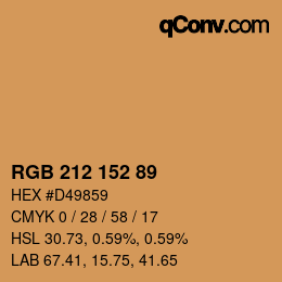 Color code: RGB 212 152 89 | qconv.com