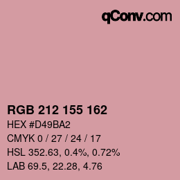 Color code: RGB 212 155 162 | qconv.com