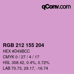 Color code: RGB 212 155 204 | qconv.com
