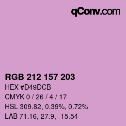 Code couleur: RGB 212 157 203 | qconv.com
