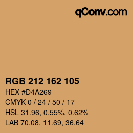 颜色代码: RGB 212 162 105 | qconv.com