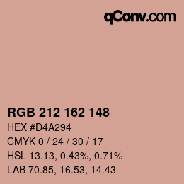 Color code: RGB 212 162 148 | qconv.com