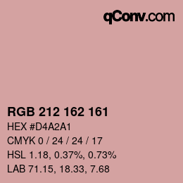 Color code: RGB 212 162 161 | qconv.com
