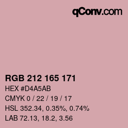 Color code: RGB 212 165 171 | qconv.com