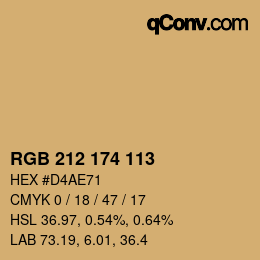 Color code: RGB 212 174 113 | qconv.com