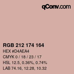 Color code: RGB 212 174 164 | qconv.com