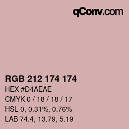 Color code: RGB 212 174 174 | qconv.com