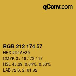 Color code: RGB 212 174 57 | qconv.com