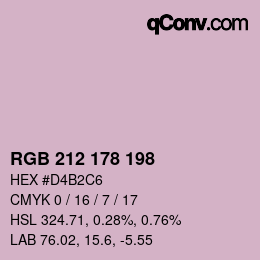Color code: RGB 212 178 198 | qconv.com