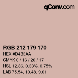 Color code: RGB 212 179 170 | qconv.com