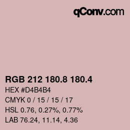 カラーコード: RGB 212 180.8 180.4 | qconv.com