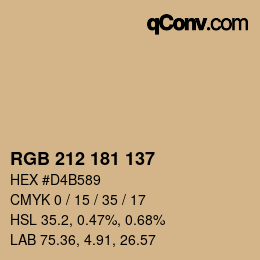 Farbcode: RGB 212 181 137 | qconv.com