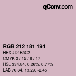 Color code: RGB 212 181 194 | qconv.com