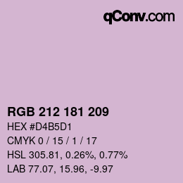 Color code: RGB 212 181 209 | qconv.com