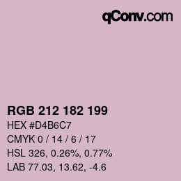 Color code: RGB 212 182 199 | qconv.com