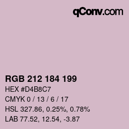 Color code: RGB 212 184 199 | qconv.com