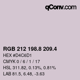 カラーコード: RGB 212 198.8 209.4 | qconv.com