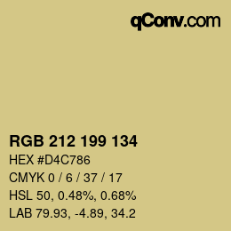 Color code: RGB 212 199 134 | qconv.com