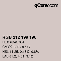 Farbcode: RGB 212 199 196 | qconv.com