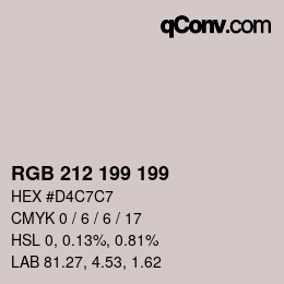 Color code: RGB 212 199 199 | qconv.com