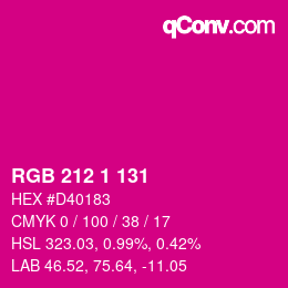 カラーコード: RGB 212 1 131 | qconv.com