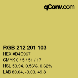 Farbcode: RGB 212 201 103 | qconv.com