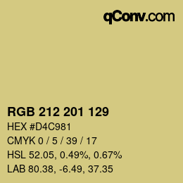 Color code: RGB 212 201 129 | qconv.com