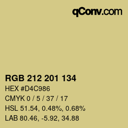 Color code: RGB 212 201 134 | qconv.com