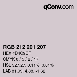 Color code: RGB 212 201 207 | qconv.com