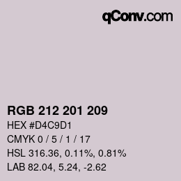 Color code: RGB 212 201 209 | qconv.com