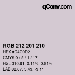 Color code: RGB 212 201 210 | qconv.com