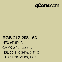 Color code: RGB 212 208 163 | qconv.com