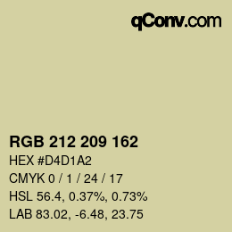 Color code: RGB 212 209 162 | qconv.com