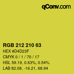 Color code: RGB 212 210 63 | qconv.com