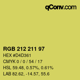 Color code: RGB 212 211 97 | qconv.com
