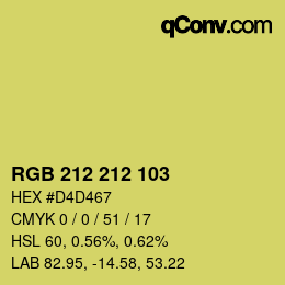 Color code: RGB 212 212 103 | qconv.com
