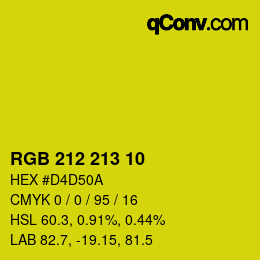 Color code: RGB 212 213 10 | qconv.com
