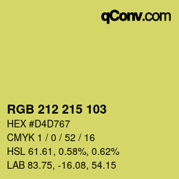 Color code: RGB 212 215 103 | qconv.com