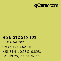 カラーコード: RGB 212 215 103 | qconv.com