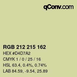 Color code: RGB 212 215 162 | qconv.com
