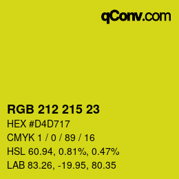 Color code: RGB 212 215 23 | qconv.com