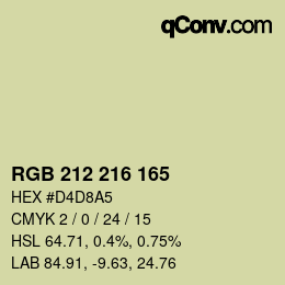 Color code: RGB 212 216 165 | qconv.com