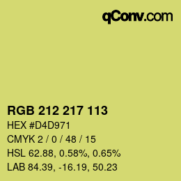 Color code: RGB 212 217 113 | qconv.com