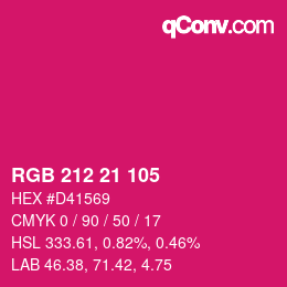 Color code: RGB 212 21 105 | qconv.com