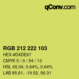 Color code: RGB 212 222 103 | qconv.com