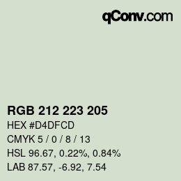 Farbcode: RGB 212 223 205 | qconv.com