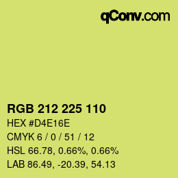 Color code: RGB 212 225 110 | qconv.com